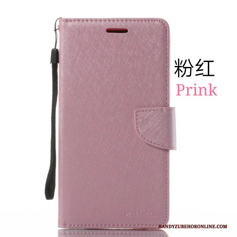 Huawei Y7 2019 Hoesje Telefoon Bedrijf Folio Roze Portemonnee