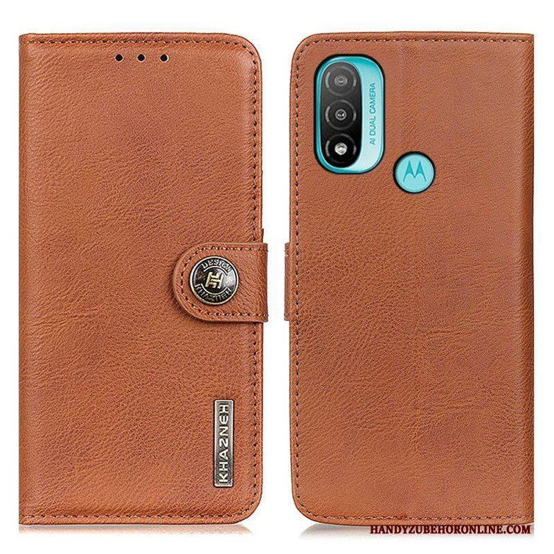 Leren Hoesje voor Moto E40 / E30 / E20 Imitatieleer Khazneh