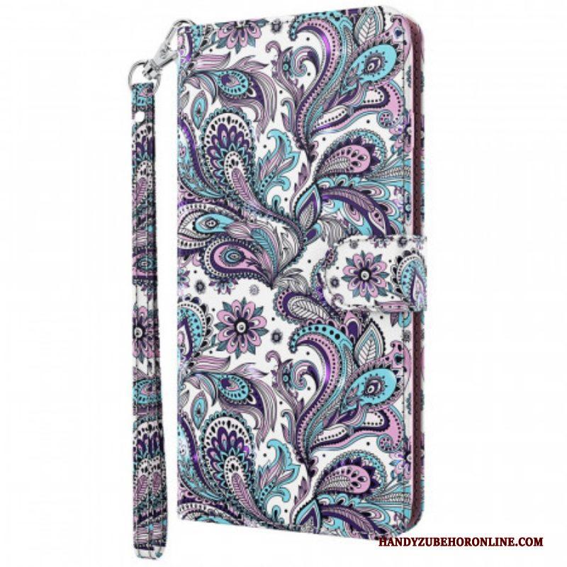 Leren Hoesje voor Moto G51 5G Paisley