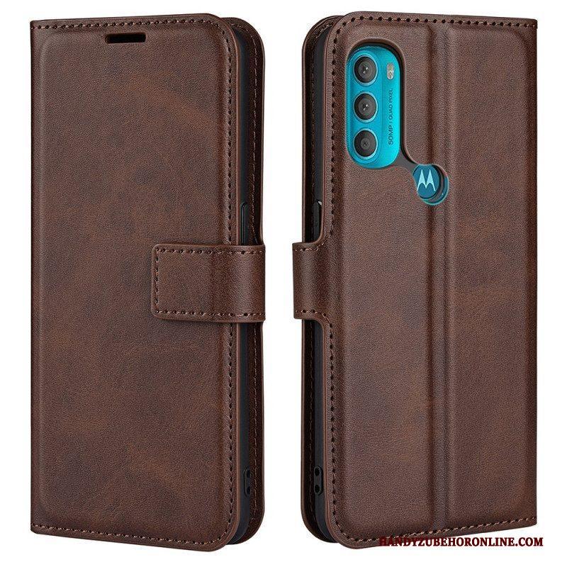 Leren Hoesje voor Moto G71 5G Slank Extreem Leereffect