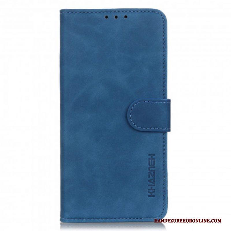 Leren Hoesje voor Motorola Edge 20 Pro Khazneh Vintage Leereffect