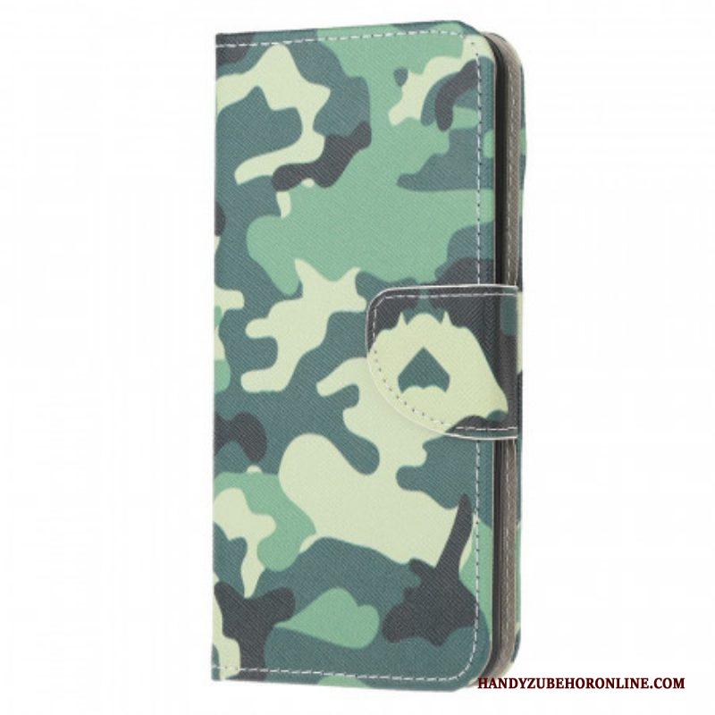 Leren Hoesje voor Samsung Galaxy M32 Militaire Camouflage