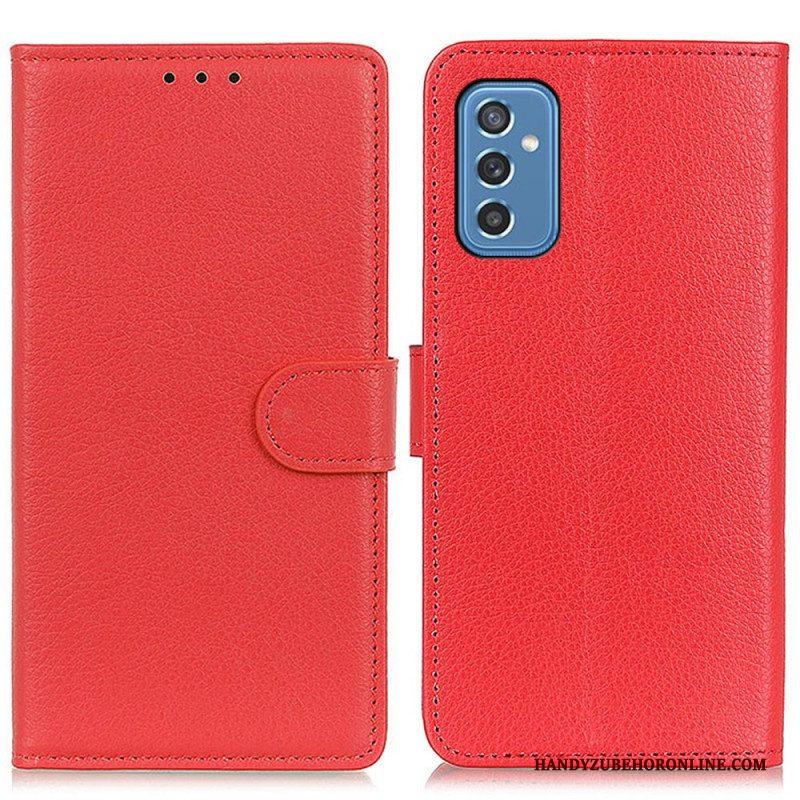 Leren Hoesje voor Samsung Galaxy M52 5G Lychee-textuur