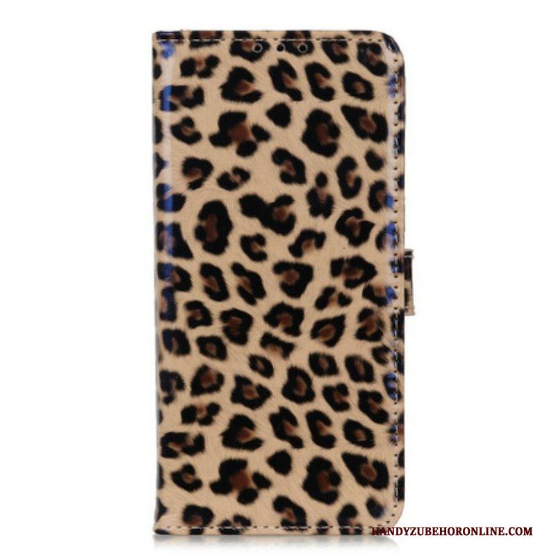 Leren Hoesje voor Samsung Galaxy S21 5G Luipaard