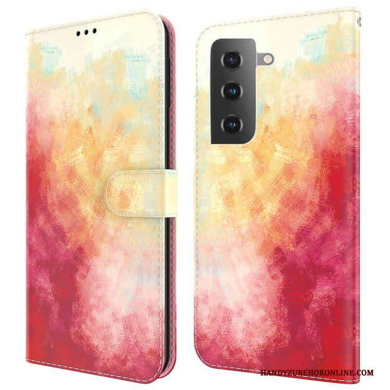 Leren Hoesje voor Samsung Galaxy S21 FE Abstractie