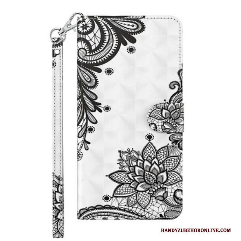 Leren Hoesje voor Samsung Galaxy S21 FE Chique Kant