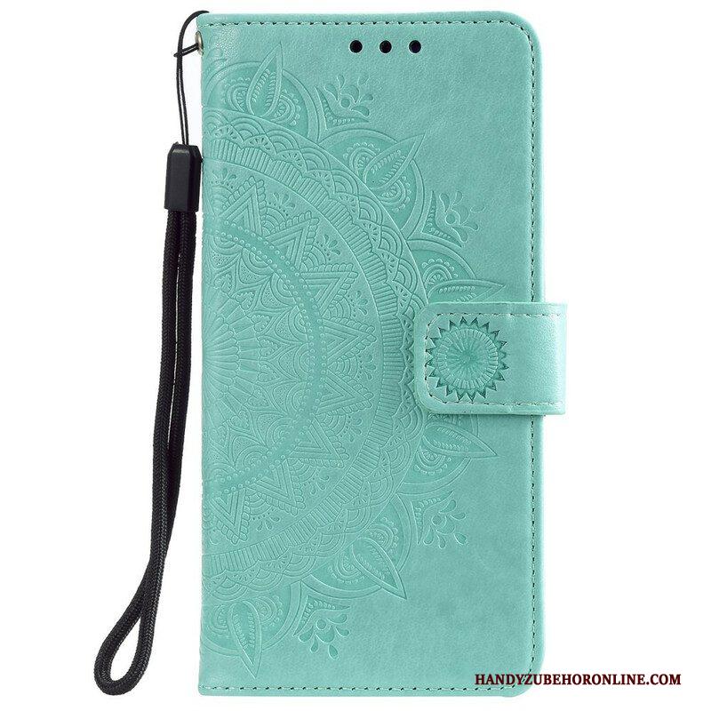 Leren Hoesje voor Samsung Galaxy S21 Plus 5G Zon Mandala