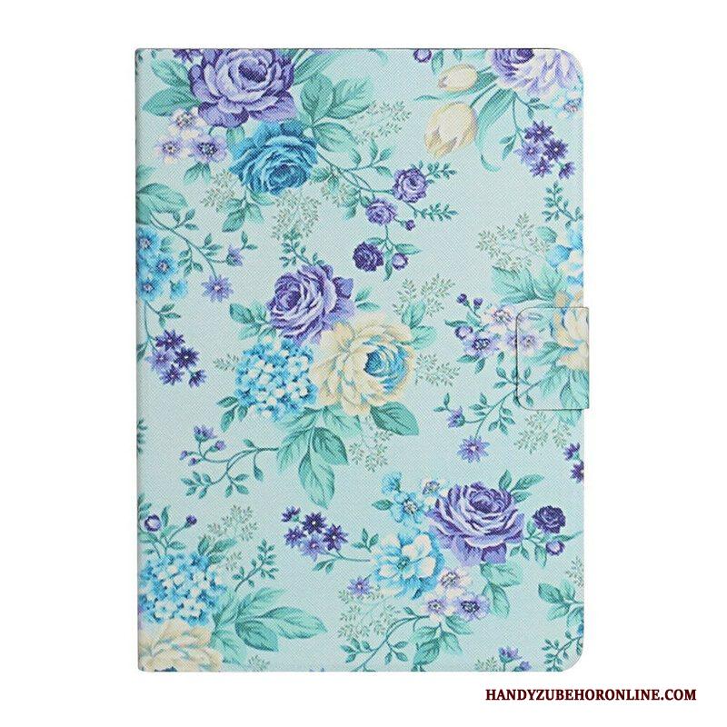 Leren Hoesje voor Samsung Galaxy Tab A7 Lite Bloemen Bloemen Bloemen