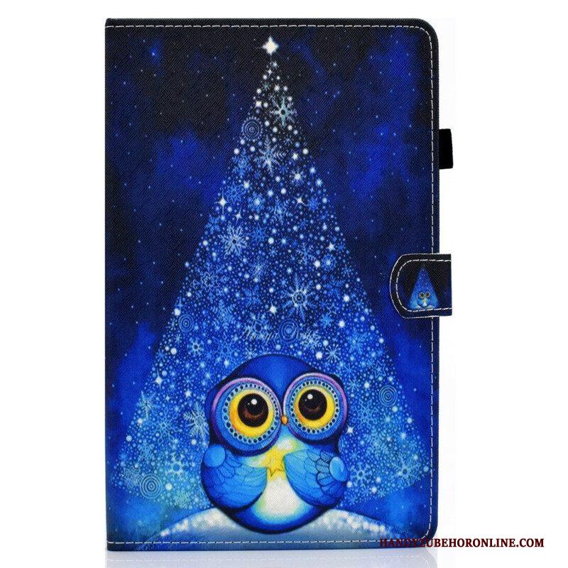 Leren Hoesje voor Samsung Galaxy Tab S8 / Tab S7 Uil