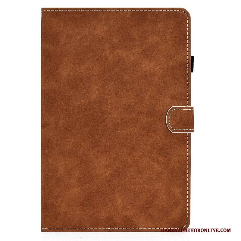 Leren Hoesje voor Samsung Galaxy Tab S8 / Tab S7 Vintage Design Leereffect