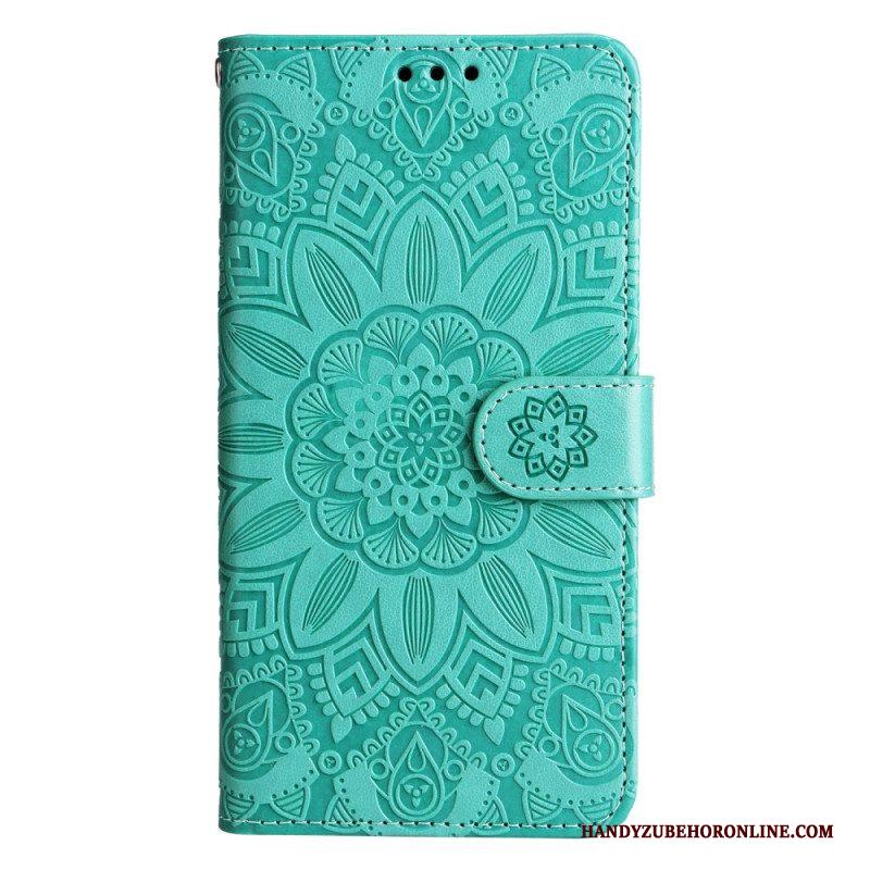 Leren Hoesje voor Xiaomi 13 Pro Mandala Zon Met Lanyard