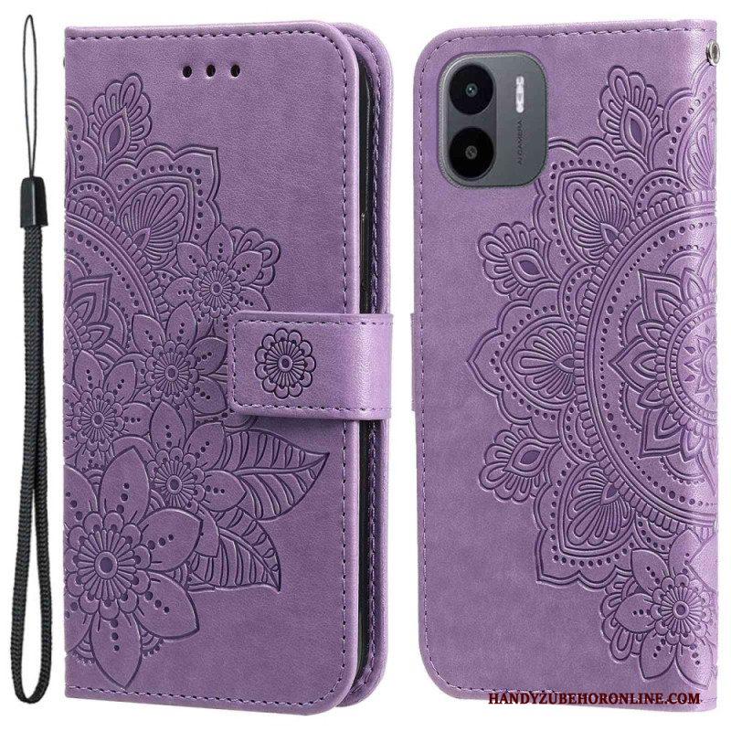 Leren Hoesje voor Xiaomi Redmi A1 Bloemmandala