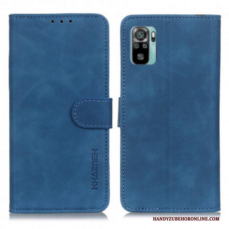 Leren Hoesje voor Xiaomi Redmi Note 10 / 10S Khazneh Vintage Leereffect