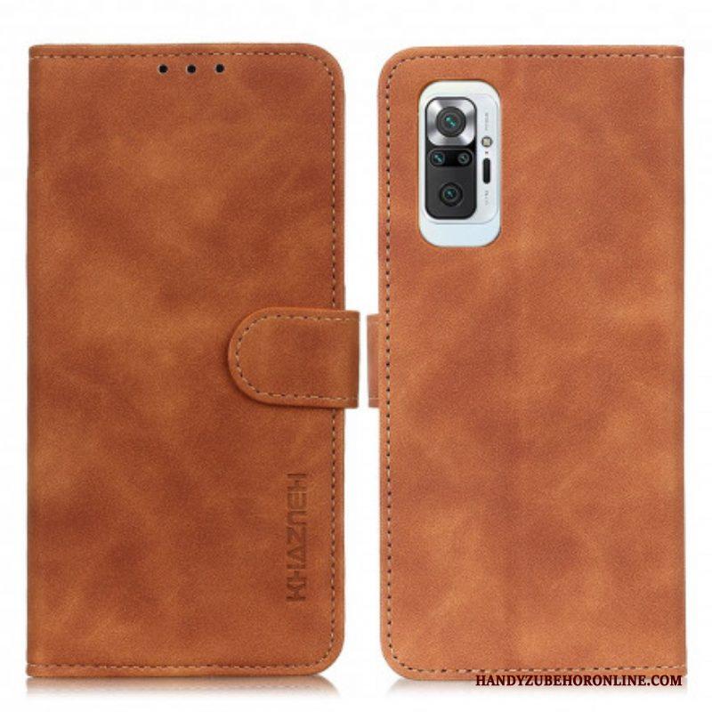 Leren Hoesje voor Xiaomi Redmi Note 10 Pro Khazneh Vintage Leereffect