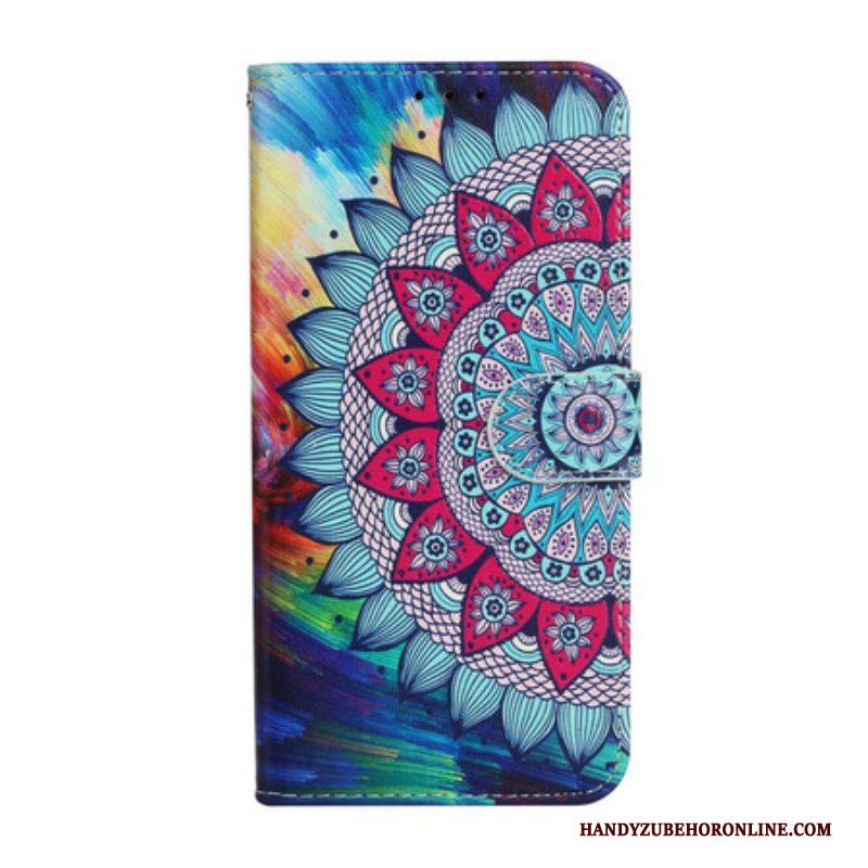 Leren Hoesje voor iPhone 13 Mini Ultra Kleurrijke Mandala