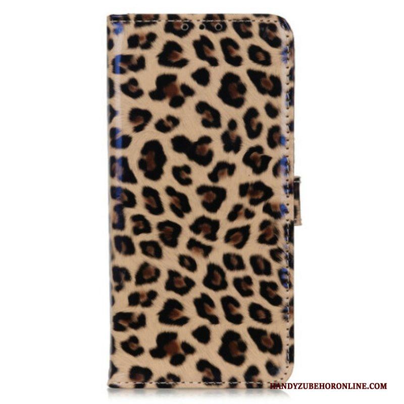 Leren Hoesje voor iPhone 13 Pro Luipaard