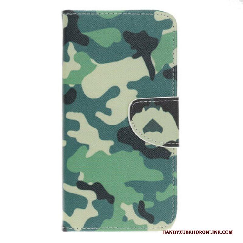 Leren Hoesje voor iPhone 13 Pro Militaire Camouflage