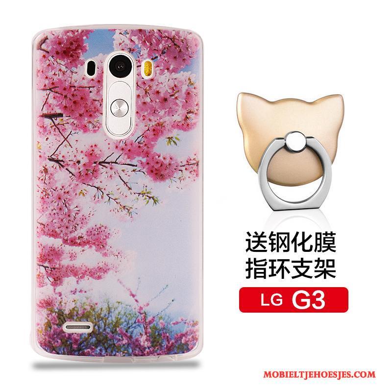 Lg G3 Bescherming Anti-fall Roze Hoesje Telefoon Zacht Siliconenhoesje Mobiele Telefoon