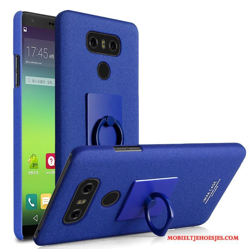 Lg G6 Schrobben Mobiele Telefoon Hoesje Blauw Ondersteuning Hard Telefoon