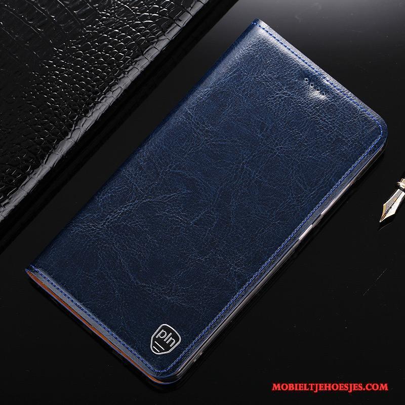 Mi 5 Folio Hoesje Telefoon Bescherming Anti-fall Leren Etui Blauw Mini