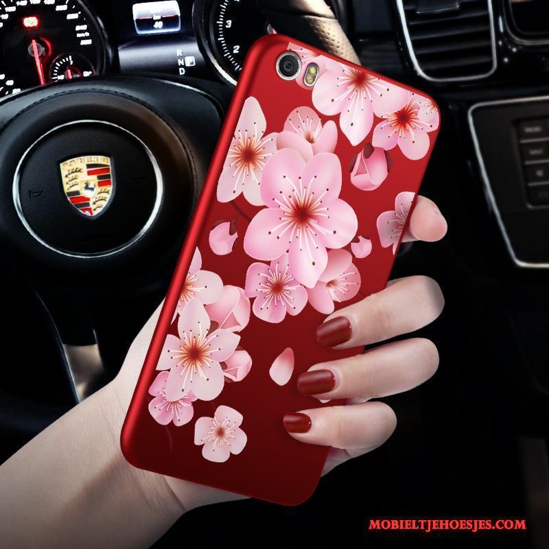 Mi 5 Hoesje Rood Mini Dun Siliconen Zacht Telefoon