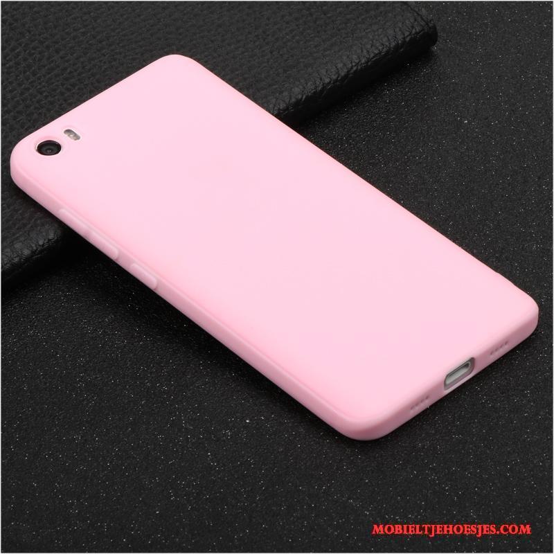 Mi 5 Hoesje Siliconen Roze Mobiele Telefoon Zacht All Inclusive Bescherming Schrobben