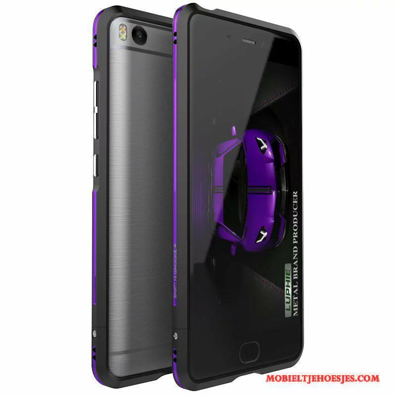 Mi 5 Metaal Hoes Hoesje Telefoon Mini Omlijsting Purper Bescherming