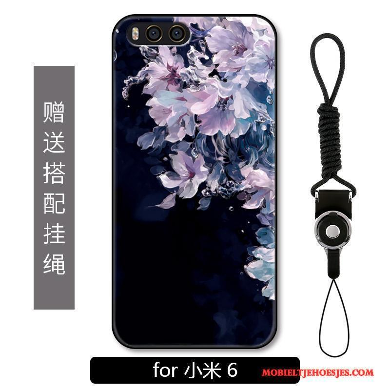 Mi 6 Kunst Kleur Hoes Hanger Hoesje Telefoon Anti-fall Bloemen