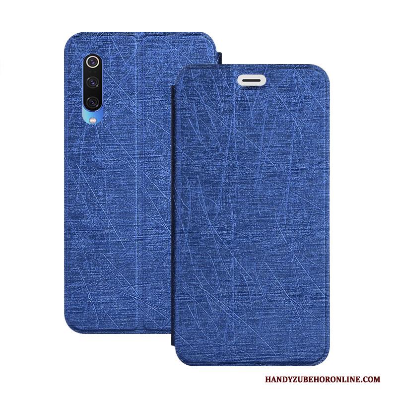 Mi 9 Folio Hoes Kleur Bescherming Hoesje Telefoon Blauw Ondersteuning