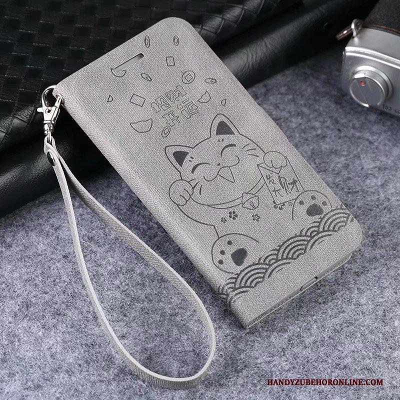 Mi 9 Hoesje Telefoon All Inclusive Bedrijf Anti-fall Leren Etui Kat Schrobben