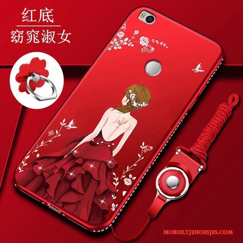 Mi Max 2 Hoesje Siliconen Bescherming Rood Trend Mini Anti-fall