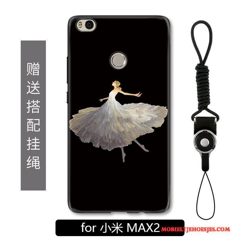 Mi Max 2 Spotprent Ballet Hoesje Telefoon Mini Anti-fall All Inclusive Zwart