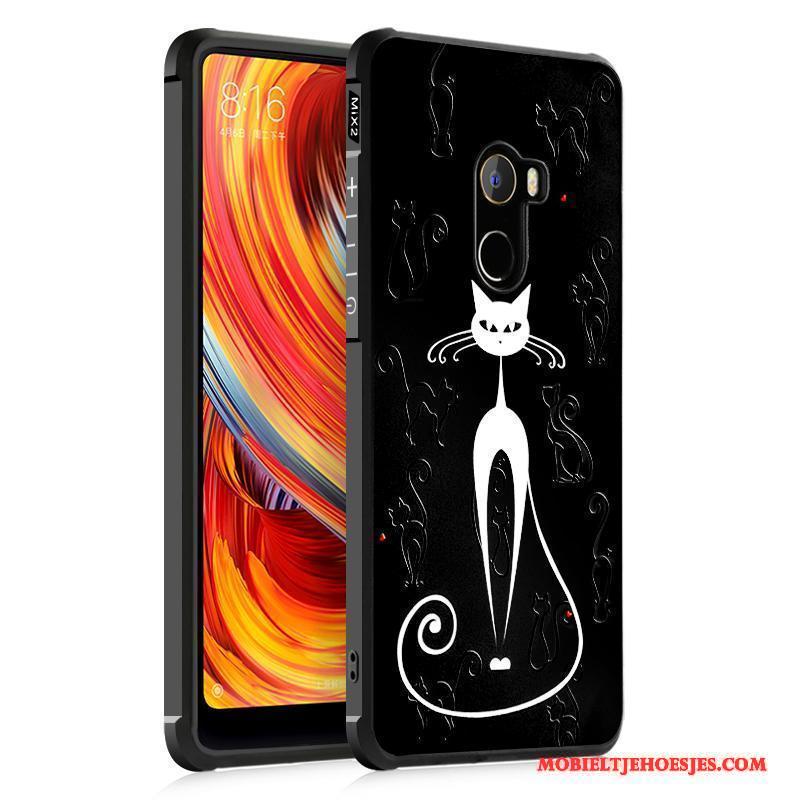 Mi Mix 2 Bescherming Mini Hoesje All Inclusive Persoonlijk Zwart Siliconen