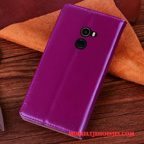 Mi Mix 2 Hoes Bescherming Anti-fall Zacht Hoesje Telefoon Siliconen Purper