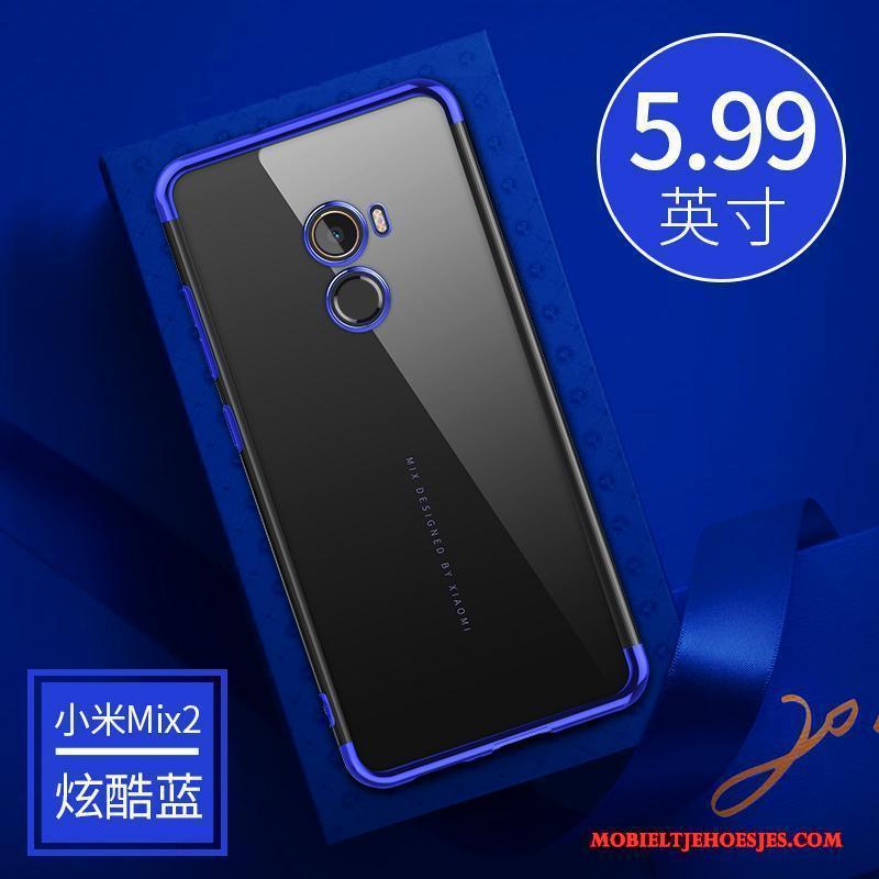 Mi Mix 2 Hoesje Telefoon Blauw Zacht Siliconen Dun Mini All Inclusive