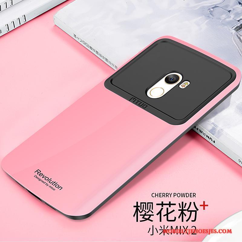 Mi Mix 2 Hoesje Telefoon Lovers Siliconen Roze All Inclusive Mini Schrobben