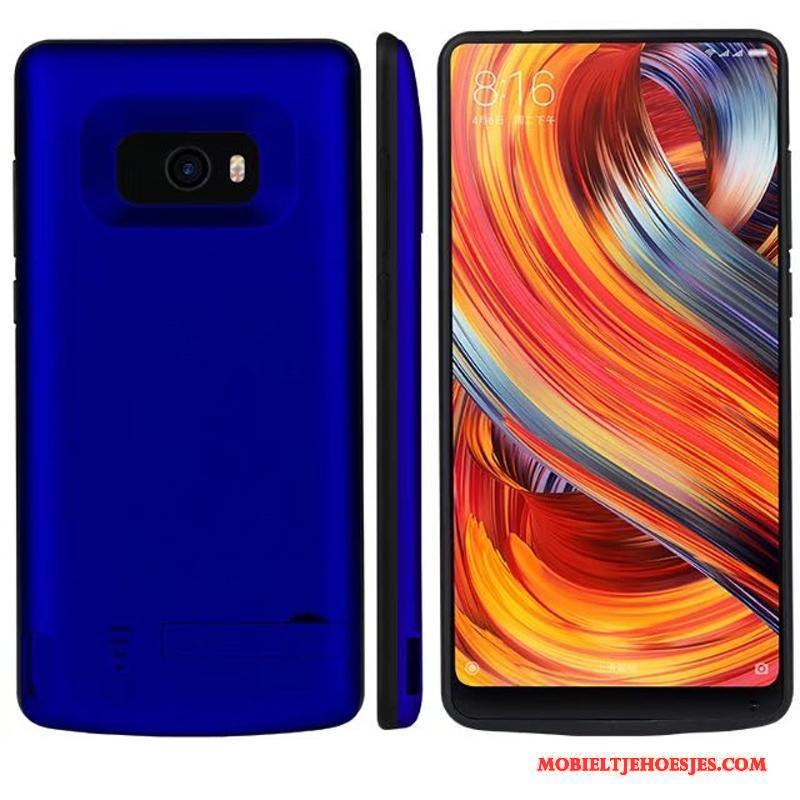 Mi Mix 2 Hoesje Telefoon Metaal Blauw Bescherming Mini