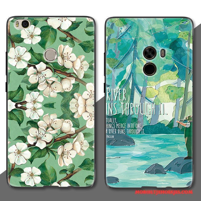 Mi Mix 2 Trend Mode Kunst Hoesje Telefoon Bescherming Eenvoudige Bloemen