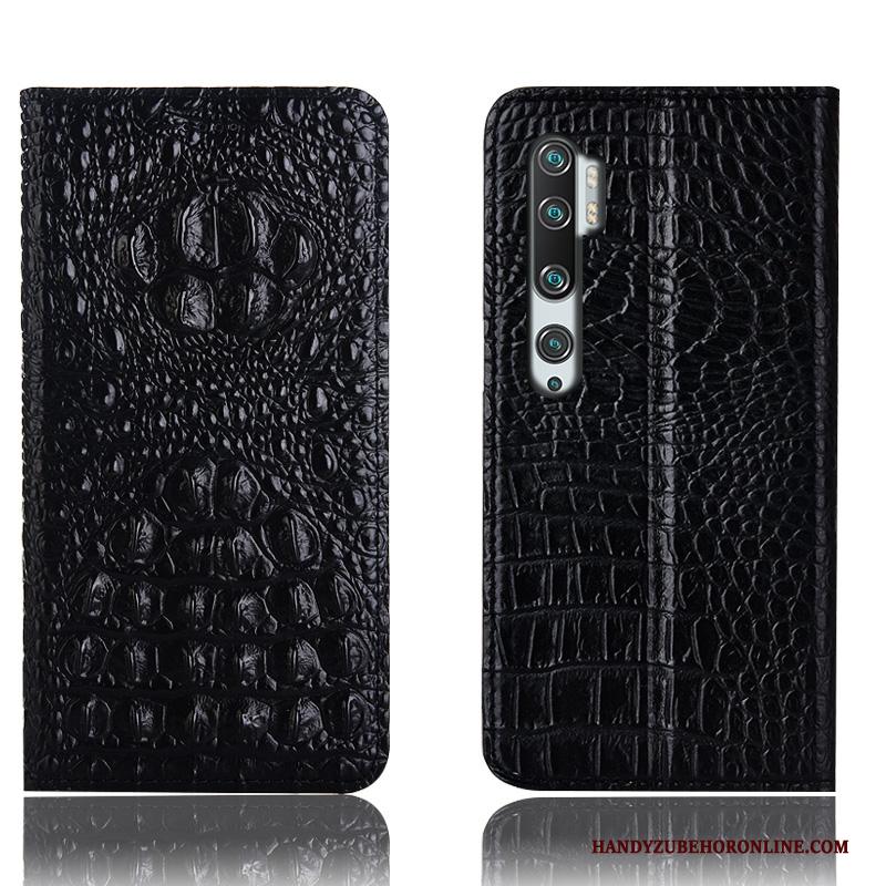 Mi Note 10 Hoesje Telefoon Folio Krokodil Leren Etui Anti-fall Mini All Inclusive