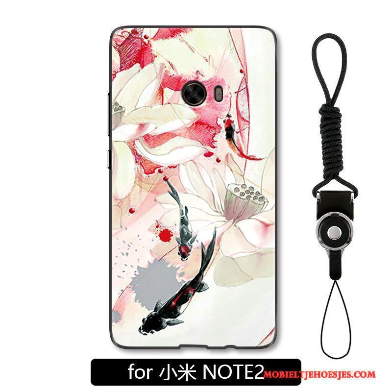 Mi Note 2 Hoesje Bescherming Karper Scheppend Hoes Rood Roze Kunst