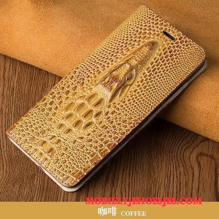 Mi Note 3 Bescherming Mini Luxe Hoesje Bruin Folio Draak