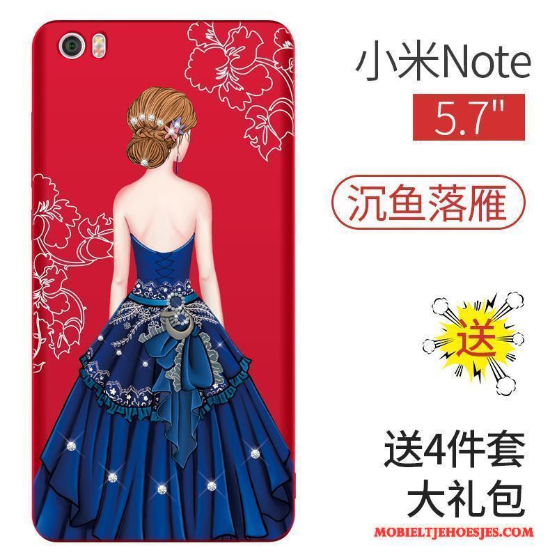 Mi Note Bescherming Rood Hoesje Telefoon Trend Slank Anti-fall Mini