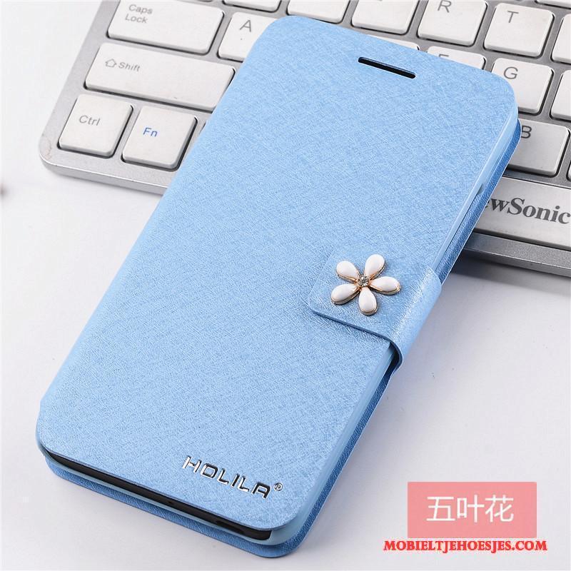 Mi Note Hoesje Lichtblauw Mobiele Telefoon Bescherming Hoes Folio Mini Leren Etui