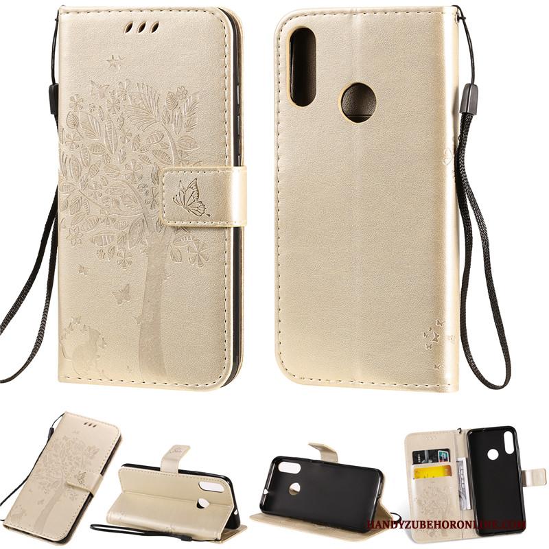 Moto E6 Plus Bescherming All Inclusive Hoesje Telefoon Goud Leren Etui Anti-fall Folio