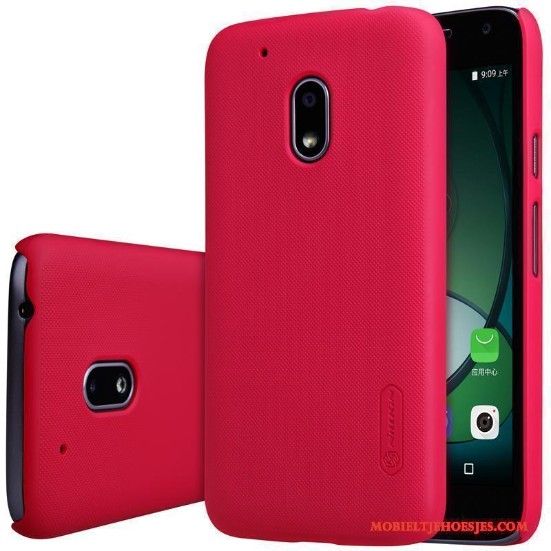 Moto G4 Play Rood Schrobben Mobiele Telefoon Hoesje Telefoon Goud Bescherming