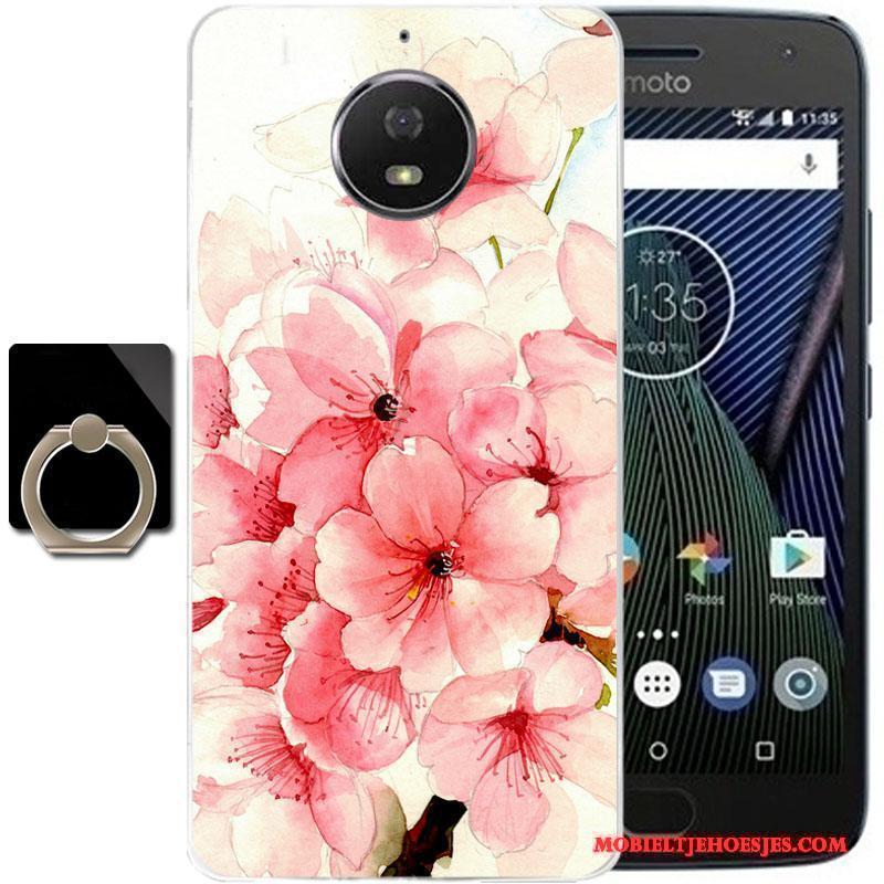Moto G5 Plus Anti-fall Hoesje Telefoon Roze Bescherming
