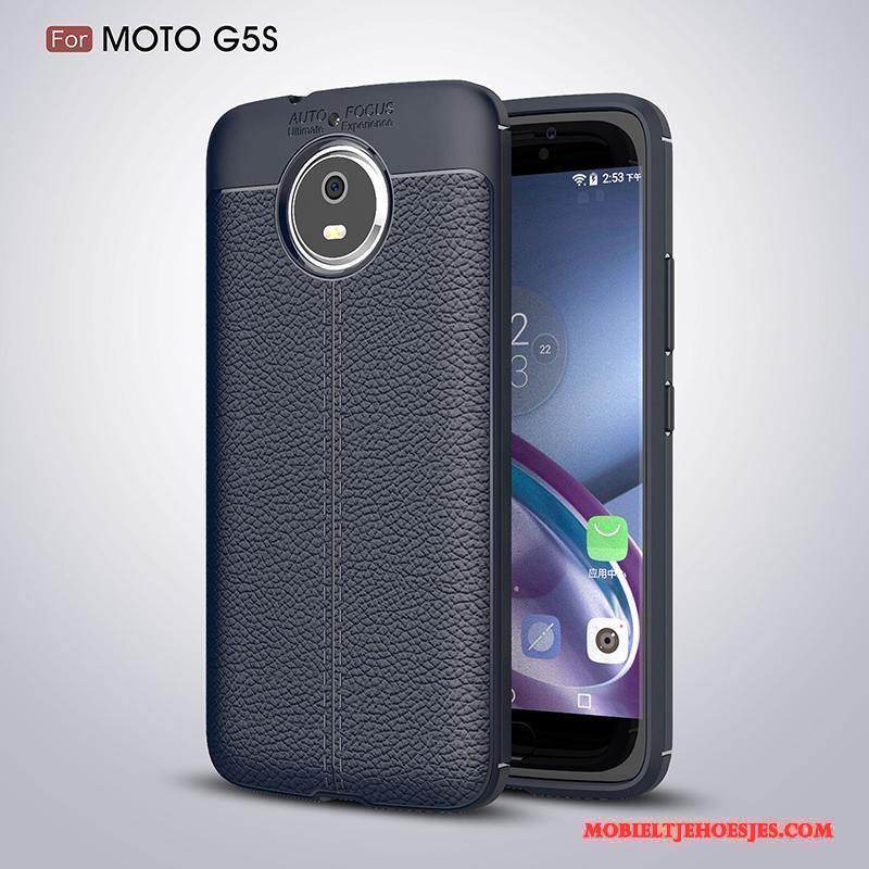 Moto G5s Bescherming Anti-fall Hoes All Inclusive Groen Hoesje Telefoon Siliconen