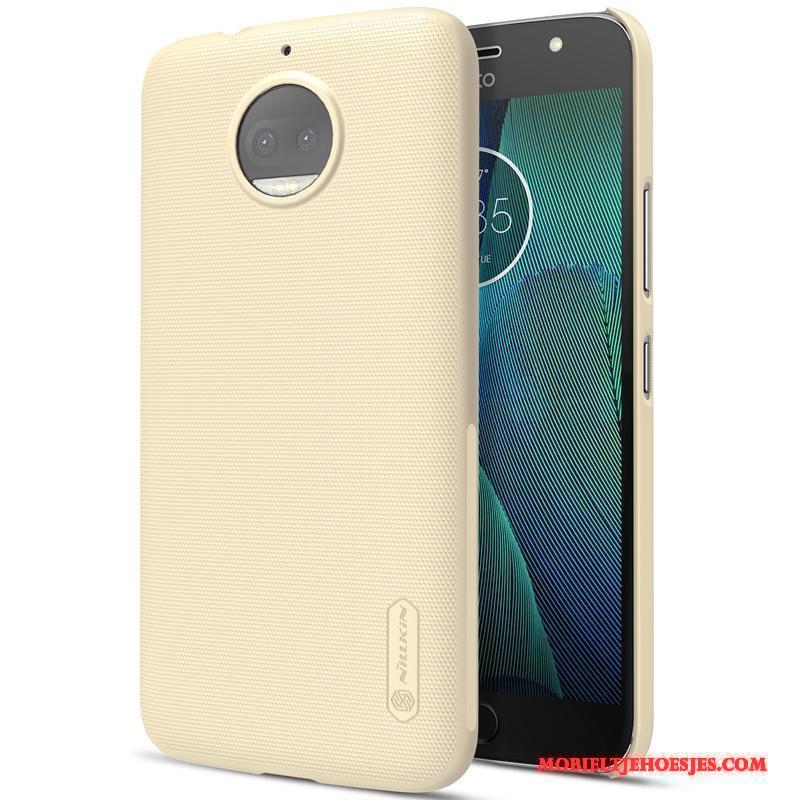 Moto G5s Plus Hoes Bescherming Hoesje Telefoon Hard Schrobben Goud Mobiele Telefoon