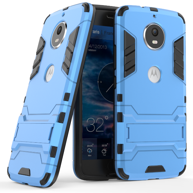 Moto G5s Plus Hoesje Lichtblauw Telefoon Anti-fall All Inclusive Ondersteuning Pantser