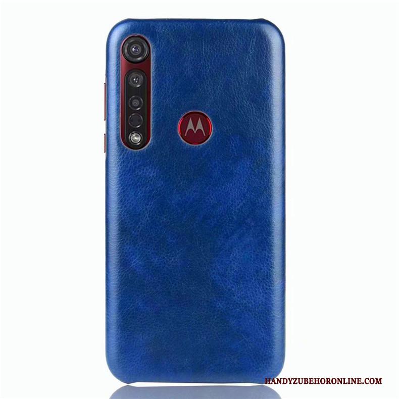 Moto G8 Plus Eenvoudige Bescherming Hoesje Telefoon Anti-fall Blauw